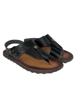 XIUXIAN NAVY UNISEX SANDALS SZ 38/7.5 EUC